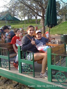 On the Zilker Park Express at Barton Springs