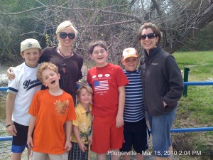 The two brave moms and the little bug munchers.