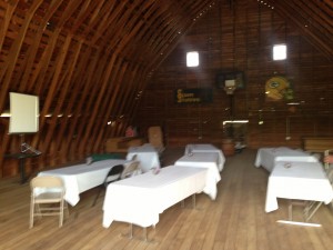 The barn where we are gathering.