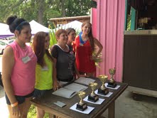 Cheryl and her volunteers.