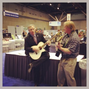 Where else can you be that George W. hangs around strumming some tunes?
