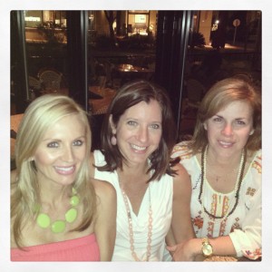 Dinner with two of these dear friends in Austin, Clarissa, me and Karen.