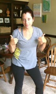 Niiccee right? ;)  I tried to put the headband back where it was after running so much but you can't really see it.  It sat like a little piill box on top of my head!