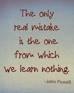learning from mistakes