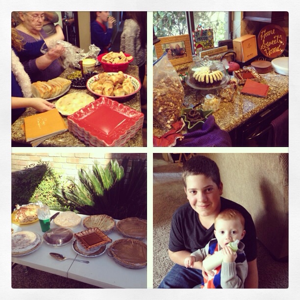 The rolls (do you see them? :) ) dessert and MORE dessert!! Seth with my nephew Riley.