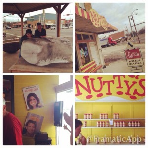 Down the street from the Salt Museum we have NUTTY'S all natural peanut butter shop and factory. Nutty's Peanut Butter is one of Rachel Ray's favorites and has been featured on her show and in her magazine more than a few times. It is SO GOOD. I bought Butterscotch and the Chocolate Marble flavors. YUM!!!