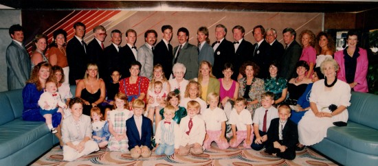 This is the ENTIRE McGraw clan on a cruise with Sweetgraw (seen in the very middle) a few years after Papa passed away.  Can you find me? :D