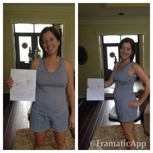 Week 2! I lost 1.5 lbs in a week...which is exactly my goal. But I'm working harder to lose BODY FAT % which matters most (to me).