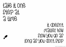 One step at a time
