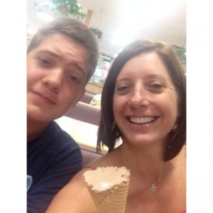 My guilty pleasure ... BRAUMS ice cream. No wonder right? But look at my son's sweet face...who could resist the temptation. ;)