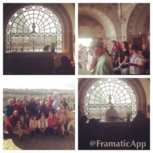 Once in Jerusalem we stopped and had Mass.