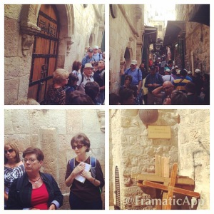 Upper left corner is the spot where Jesus stopped and Veronica wiped his face.