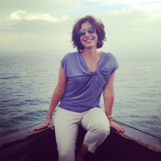 Me, in a boat, on a 'calm' Sea of Galilee