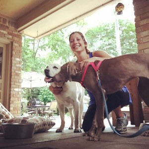 My dogs and I after our walk...we didn't melt! ;)