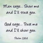 God says trust me