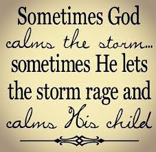 God calms the child