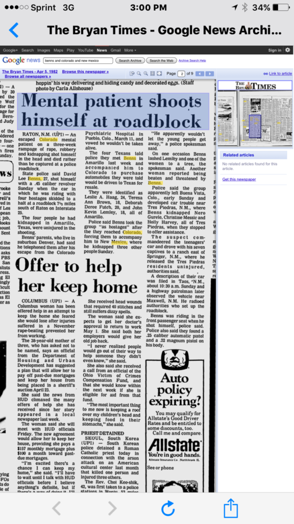 Leslie newspaper story